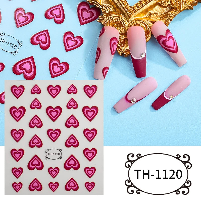 3D Bunny Nail Art Sticker Decals Decorations Easter Egg Design Cute Cartoon Rabbit Flower Nail Stickers Sliders for Manicure