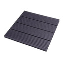 WPC Composite Garden Floor Boards Set of 11PCs Interlocking Wood Effect Terrace Tiles Flooring 30 x 30cm with Click System
