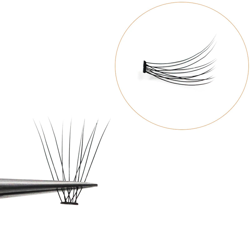 Grafting World 0.07 Individual Eyelashes 10D Lash Fan Cluster length 8mm to 14mm for Personal Make Up