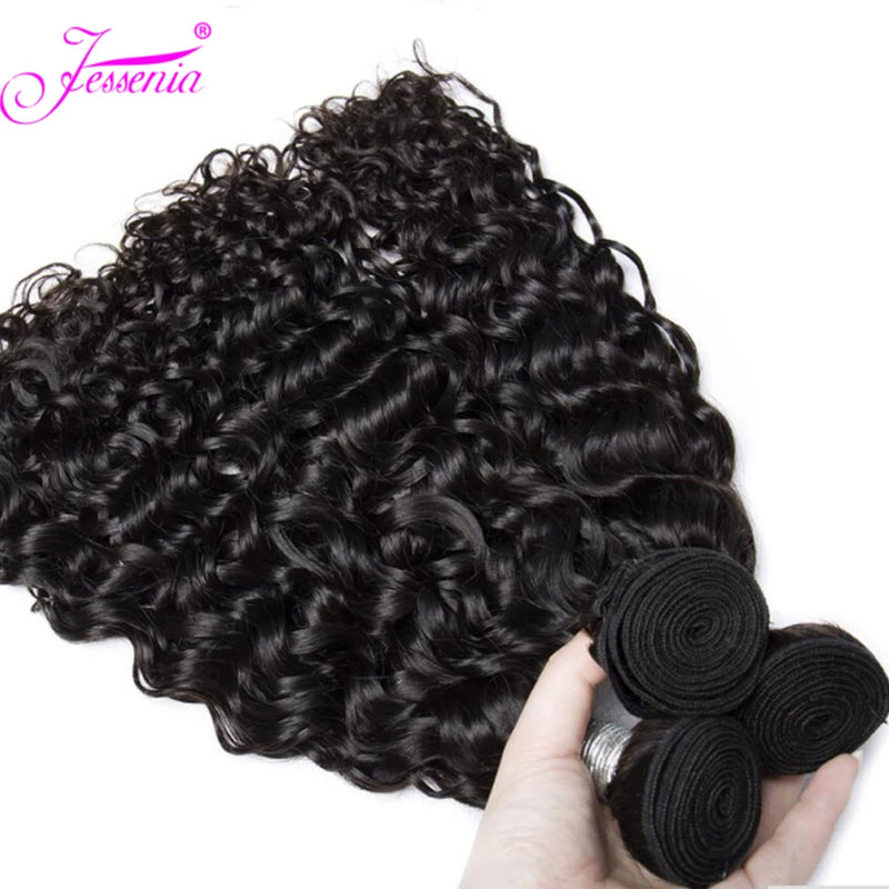 Water Wave Bundles Brazilian Unprocessed Virgin Hair Cheap 3/4Bundle Deal Hair Extentions Real Hair 100% Human Deep Curly Bundle