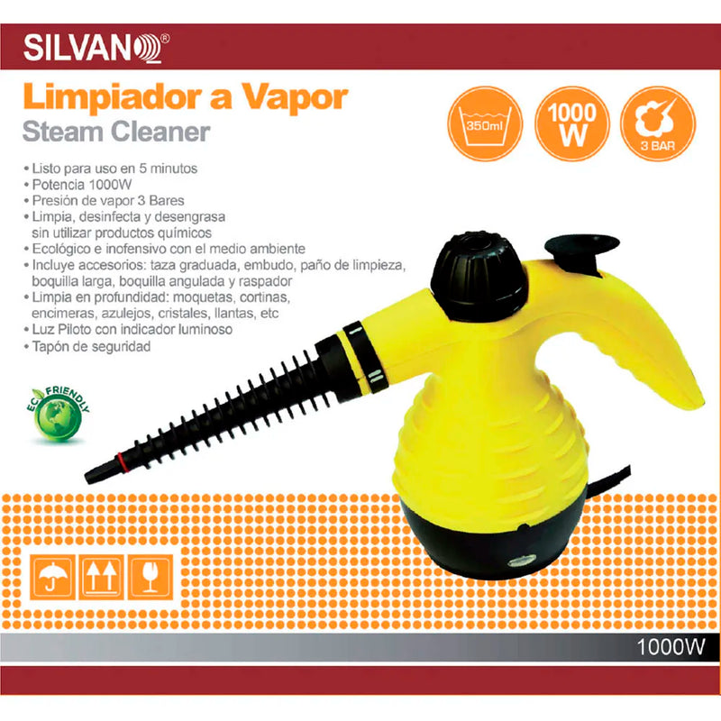 Steam cleaner, powerful, fast, portable, durable, disinfecting, degreasing, perfect cleaning, handle, accessories, kitchen, bathroom, home, vapour, steam cleaner