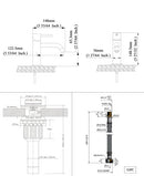 EZANDA Brass Single Handle Bathroom Faucet with Pop-up Sink Drain Assembly & Faucet Supply Lines, Matte Black with Brushed Gold