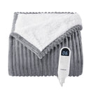 Bedsure Heated Blanket Electric Soft Ribbed Fleece Throw