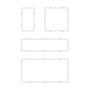 Recessed aluminum frame for white LED panel