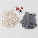 Sleeveless Baby Girls Rompers Clothing Set -2pcs