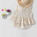 Sleeveless Baby Girls Rompers Clothing Set -2pcs