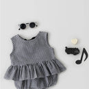 Sleeveless Baby Girls Rompers Clothing Set -2pcs