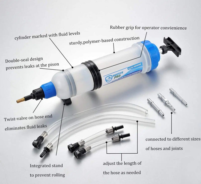 Bomba extractora de aceite de motor de 1,5 l, extracción de líquido de frenos