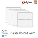 ZigBee Smart Battery Powered Light Switch Scene Push Button Switches Multi-Control