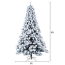 6ft Flocking Tied Light Christmas Tree