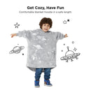 Bedsure Glow-In-The-Dark Blanket Hoodie For Kids- Space