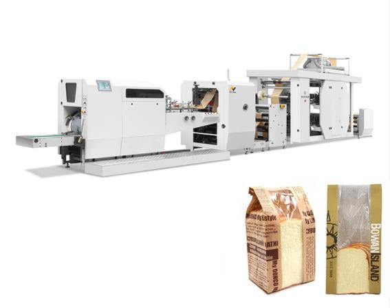 AUTOMATIC HIGH SPEED SQUARE BOTTOM PAPER BAG MAKING MACHINE WITH WINDOW
