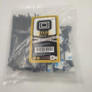 MONTAJES DE SUJETADORES AUTOADHESIVOS WAHSURE CON SUJETADORES CON CREMALLERA DE 6 PULGADAS KIT DE COMBINACIÓN DE BRICOLAJE NEGRO (PAQUETE DE 100+100) CUADRADOS DE 0.75X0.75 PULGADAS PARA EL HOGAR, LA OFICINA