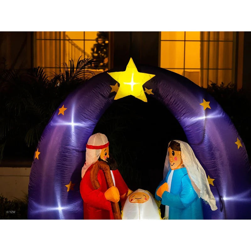 Nacimiento inflable navideño de Jesús de 6.5 pies 