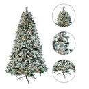 7.5ft Pvc Flocking Tied Light Christmas Tree Spread Out Naturally Tree Structure