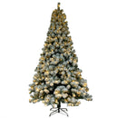 6ft Flocking Tied Light Christmas Tree