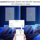 WiFi Smart Light Switch Modern Glass Panel Touch 3 Way Multi-Control Neutral Wire Required Wireless Smart Light Switches