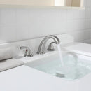 PARLOS Widespread Two Handles Bathroom Faucet with Metal Pop Up Drain and cUPC Faucet Supply Lines, Brushed Nickel