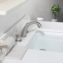 PARLOS Widespread Two Handles Bathroom Faucet with Metal Pop Up Drain and cUPC Faucet Supply Lines, Brushed Nickel