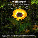 (2er-Set) Outdoor-Solargarten Verbessertes LED-betriebenes Licht mit 20 LED-Sonnenblumen wasserdicht