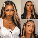 Tuneful Skunk Stripe Body Wave Wigs 13x4 5x5 HD Lace Human Hair