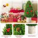 18.5" Tabletop Artificial Christmas Tree w/ 170 PE Branches & Pulp Stand