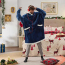 Sherpa Fleece Short Wearable Blanket Hoodie