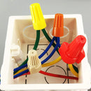 WAHSURE 50 PCS WINGED WIRE NUTS EASY TWIST-ON ELECTRICAL WIRE CONNECTORS,SPRING INSERT RIBBED CAP22-6 AWG , HOUSEHOLD PURPOSE SET