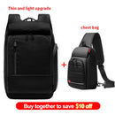 EURCOOL 17 Inch Laptop Backpack For Men Waterproof Functional with USB Charging Backpacks Male Business Men&