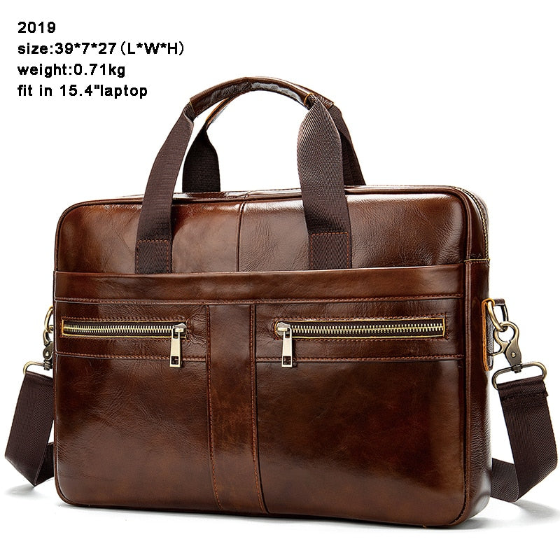 WESTAL Bag men&#39;s Genuine Leather briefcase Male man laptop bag natural Leather for men Messenger bags men&#39;s briefcases 2019