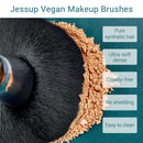 Juego de brochas de maquillaje Jessup Pro, 15 uds., maquillaje cosmético en polvo, base, sombra de ojos, delineador de ojos, labio negro T092