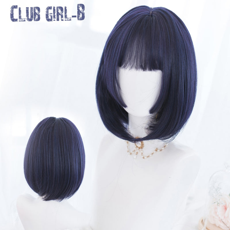 SHANGKE Synthetic Red Black Blonde White Lolita Wigs For Women Long Straight Wig With Bangs Genshin Impact Cosplay Wig