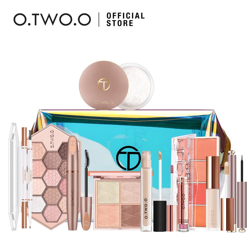 O.TWO.O 11pcs/set Full Makeup Kit Include Eye Shadow Blusher Concealer Contour Highlight Mascara Eyebrow Eyeliner Loose Powder