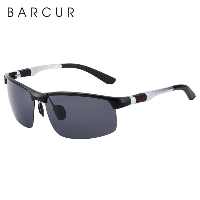 BARCUR Aluminium Magnisium Sport Sonnenbrille Polarisierte Leichte Autofahrerbrille Herren Damen