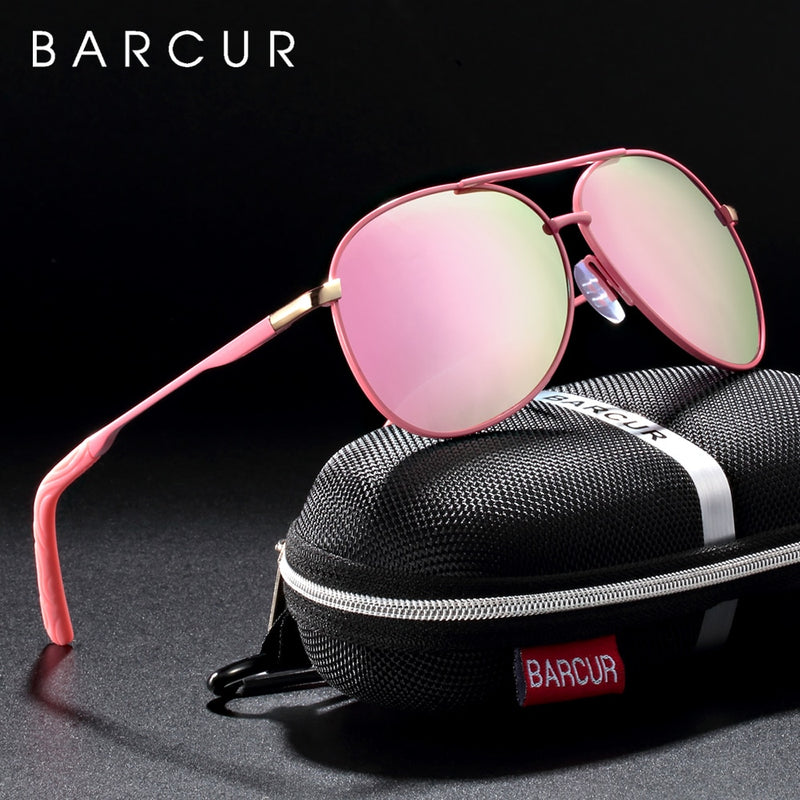 BARCUR Men Gradient Women Sunglasses Polarized Sun glasses for Men Pilot Gafas Oculos De Sol Masculino