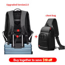 EURCOOL 17 Inch Laptop Backpack For Men Waterproof Functional with USB Charging Backpacks Male Business Men&