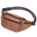 WESTAL Men Belt Bag Men's Waist Bags Genuine Leather Male Fanny Pack Leather Money Phone Pouch Bag Hip Men's Shoulder Bags 9080
