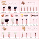 Jessup Makeup-Brushes-Set Dropshipping Pearl-White-Rose-Gold pinceaux maquillage Cosmetic Tools Eyeshadow Powder Definer 6-25pcs