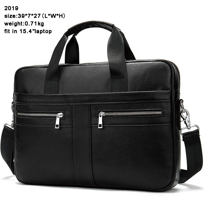 Bolso WESTAL, maletín de cuero genuino para hombre, bolso para ordenador portátil para hombre, bolso de cuero natural para hombre, bolsos de mensajero, maletines para hombre 2019