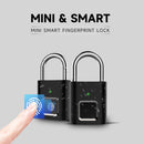 Mini Smart Biometric Thumbprint Door Padlocks Rechargeable Door Lock Fingerprint Smart Padlock USB Keyless Quick Unlock