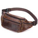 WESTAL Men Belt Bag Men's Waist Bags Genuine Leather Male Fanny Pack Leather Money Phone Pouch Bag Hip Men's Shoulder Bags 9080