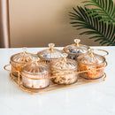 Dried Fruit Salad Plate Snack Dishes Transparent Round Dessert Jar Dish Snacks Grid Food Storage Preserved Tray Box Lid Bowl