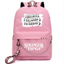 New Stranger Things backpack HELLFIRE Multifunction USB Charging Travel Canvas Student Backpack For Teens Boys Girls School Bag