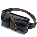 WESTAL Men Belt Bag Men's Waist Bags Genuine Leather Male Fanny Pack Leather Money Phone Pouch Bag Hip Men's Shoulder Bags 9080
