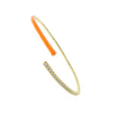 2020 summer new colorful jewelry open adjusted geometric cz Neon enamel geometric bar bangle for women