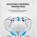 ZhangJi Bathroom Double Panel Shower Head Spiral Water Flow with One Key Stop  Turbocharged Propeller Driven Water Saving Shower