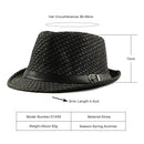 Wuaumx Spring Summer Straw Hat Women Jazz Hat Men Fedoras For Male Female Breathable Panama Sun Hat Wholesale Chapeu Feminino