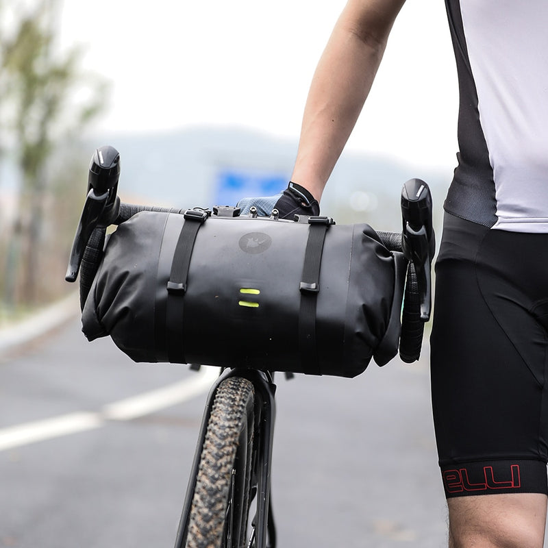 Rhinowalk 2021 Handlebar Bag Bicycle Bag Waterproof Big Capacity 2-piece Front Tube Cycling Bag MTB Frame Trunk Bike Accessories