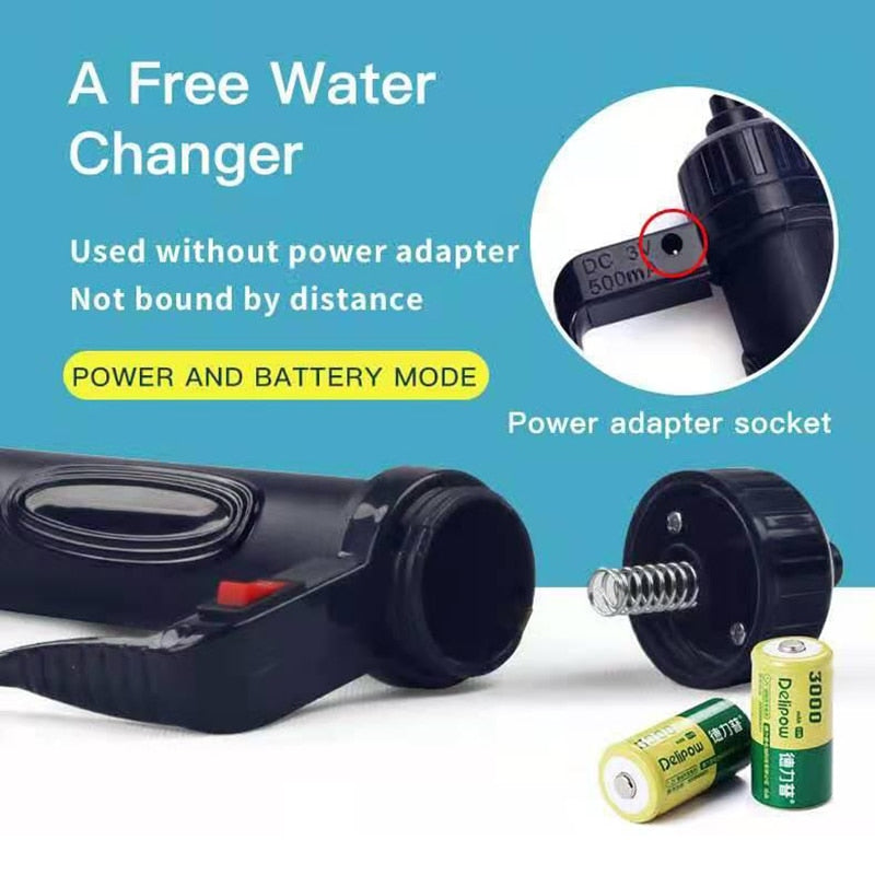 New Aquarium Electric Gravel Cleaner Water Change Pump Cleaning Tools Water Changer Siphon for Fish Tank Water Filter Pump