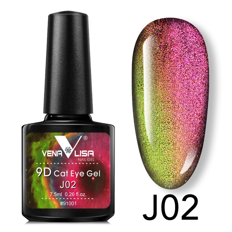 Nail Art Design Manicure Venalisa 7.5Ml Soak Off Enamel 9D Cat Eyes Magnetic Gel Polish UV Gel Nail Polish Lacquer Varnish